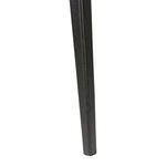 Textured black cast iron leg straight vertical view