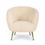 Beretta Sheepskin Small Accent Chair - White/Natural image 1
