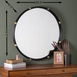 Product Image 4 for Edison Black Rattan Wall Mirror from Cooper Classics