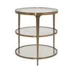 Product Image 2 for Vienna Glass Top Round End Table from Worlds Away