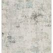 Jeah Abstract Gray/Light Blue Rug featuring an airy abstract design with dot details in ivory, gold, light gray, blue, and...