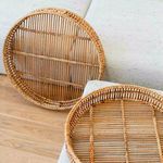 Product Image 2 for Lena Rattan Round Serving Tray, Set of 2 from Texxture