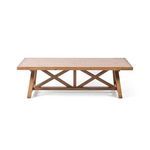 Clean front profile highlighting balanced proportions and traditional trellis-style wooden base