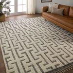 Product Image 5 for Semra Global Hand-Knotted Geometric Cream/ Gray Rug - 8' x 10' from Jaipur 