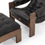 Product Image 13 for Halston Heirloom Black Top Grain Leather Chair with Ottoman from Four Hands