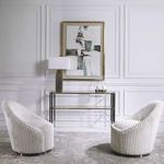 Product Image 15 for Crue White Swivel Chair from Uttermost