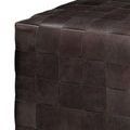 Product Image 6 for Woven Leather Ottoman from Jamie Young