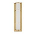 Front view of Blaine sconce with unlit, translucent white glass diffuser