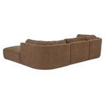 Matina Lounge Modular Sectional viewed from an angled rear, showing rounded back panels and soft fabric texture