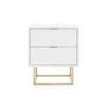 Product Image 2 for Cubik 2-Drawer White Side Table from Villa & House
