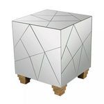 Product Image 1 for Mirrored Mosaic Cube Foot Stool from Elk Home