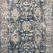 Teagan Denim Pebble Rug runner viewed from above showing full medallion and border layout