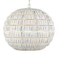 Pendant with visible chain suspension against white background from a centered front view
