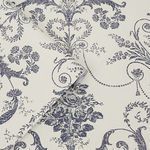 Product Image 1 for Laura Ashley Josette Off-White / Midnight Damask Wallpaper from Graham & Brown