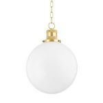 Product Image 1 for Beverly Large Gold Frosted Glass Sphere Pendant Light from Mitzi