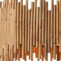 Detailed view of texture and color variation in natural bamboo rattan ribs