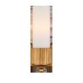 Front view of Bryce Bath Wall Sconce showing full silhouette with opaque white cylindrical diffuser