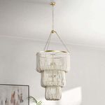 Product Image 7 for Amanda White Beaded Chandelier from Classic Home Furnishings