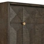 Product Image 3 for Kendall Dark Brown Oak Geometric Credenza from Currey & Company