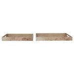 Product Image 3 for 2-Piece Burl Wood Veneer Tray Set with Handles, Natural Finish from Creative Co-Op