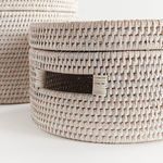 Product Image 4 for Burma Rattan Round Lidded Boxes, Set Of 2 from Napa Home And Garden