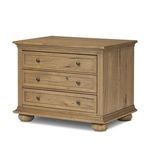 Geoffrey Veneer Nightstand angled view showing side panel and top edge molding