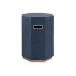 Product Image 2 for Octavia Blue Lacquered Linen Geometric Side Table from Villa & House