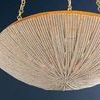 Close-up view showing intricate texture and detailed beadwork of the Coco Shell bowl on Summerside Pendant