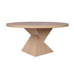 Product Image 1 for Newport Sculptural Base Dining Table In Natural Oak from Worlds Away