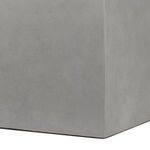 Close-up of bottom corner seam showing clean, sharp join in concrete material