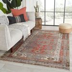 Product Image 5 for Palazza Medallion Gray / Orange Area Rug from Jaipur 