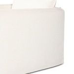 Zoomed in detail of cushion and arm intersection on left side of Andre Outdoor Swivel Chair