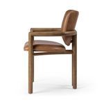Side view with focus on seat cushion thickness and gentle curve of backrest cushion