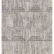 Modern geometric tile pattern rug in gray, cream, and black with high-low pile texture