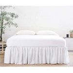 Product Image 1 for Gathered White Linen Queen Bed Skirt from Pom Pom at Home