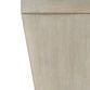 Close-up of the top edge and wood texture of the Landers end table in Cerused Greige finish