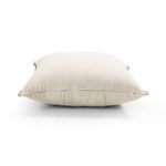 Bottom view of Calvin Outdoor Pillow showing hidden zipper and border stitching