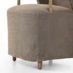 Neutral flax linen fabric texture close-up highlighting woven fibers