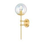 Product Image 1 for Ophelia Iridescent Glass Globe Wall Sconce from Mitzi