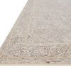 Low angled view showing the rug’s texture and woven polyester-viscose fibers