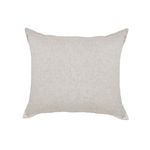 Georgie Natural Sham Pillow in a soft beige bamboo linen blend with subtle texture and square shape