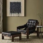 Product Image 11 for Halston Heirloom Black Top Grain Leather Chair with Ottoman from Four Hands