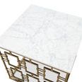 Brass Gate Occasional Table W/ Marble image 4