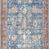 Loren Blue / Brick Rug in a narrow runner style highlighting vintage floral and geometric motifs