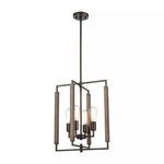 Product Image 2 for Zinger Tall 4 Light Pendant In Oil Rubbed Bronze And Aspen from Elk Lighting