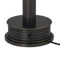 Close view of power knob turned on with red indicator light on Traverse lamp base