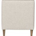 Josie Accent Chair rear view highlighting smooth fabric upholstery and rear wood legs