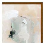 Close-up of Gaia painting's textured brushstrokes and soft color layering near center