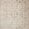 Sonnet 2'6" x 12'0" Sand Taupe rug with a traditional pattern in muted sand and taupe hues, rectangular shape