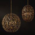 Product Image 6 for Secret Garden Gold Orb Chandelier from Currey & Company
